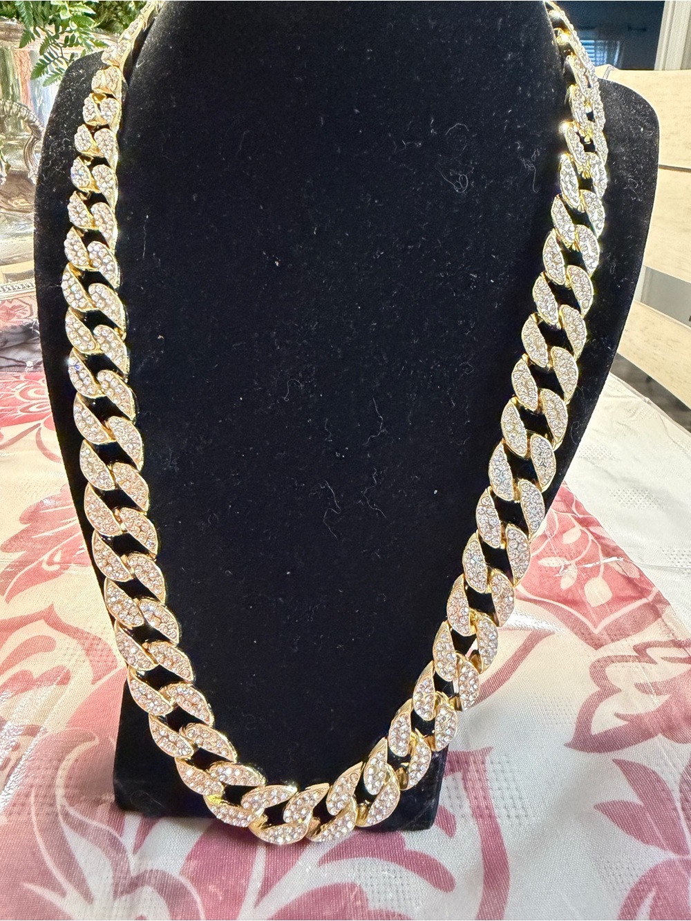 Gold CZ Pave Cuban Link Necklace - Women Jewelry